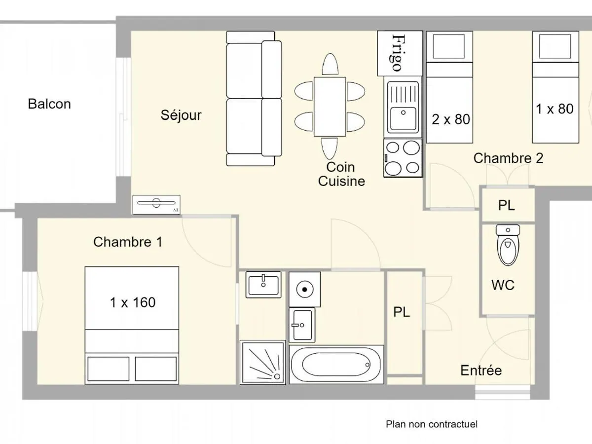 Appartement 3 Pieces Avec Piscine, Proche Centre Les Saisies, 5 Pers, Parking, Balcon, Classe 3 Etoiles - Fr-1-594-98 Villard-sur-Doron 0*,  France